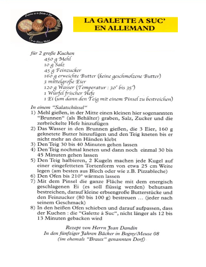 recette galette allemand