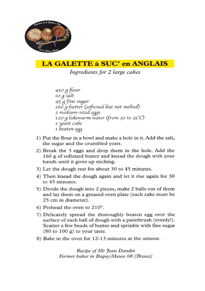 recette galette anglais